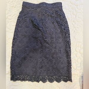 Uniqlo Navy Blue Lace Skirt